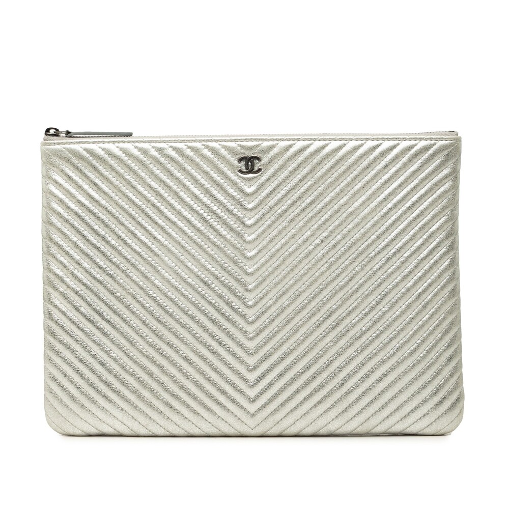 Chanel Medium Chevron Metallic Calfskin #337136C99B